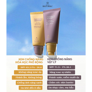 Kem Chống Nắng Nâng Tone Tự Nhiên Haruharu Wonder Black Rice Pure Mineral SPF50+ PA++++ 50ml