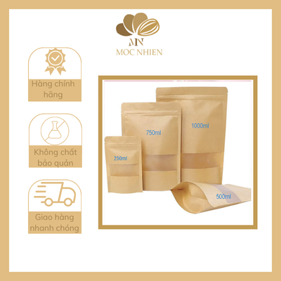 Túi zip giấy đựng kẹo nougat 250g/500g/1000g