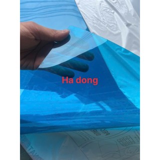 (Khổ cao 1,22 M x dài 1m x 8dem ) Tấm tôn nhựa Poly lấy ánh sáng MÀU XANH che nắng mưa
