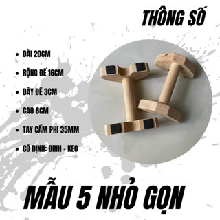  Parallettes Gỗ Tập Lực Tay – Cân Bằng Cơ Thể Tập Calisthenics & Street Workout Cho Nam Giới 