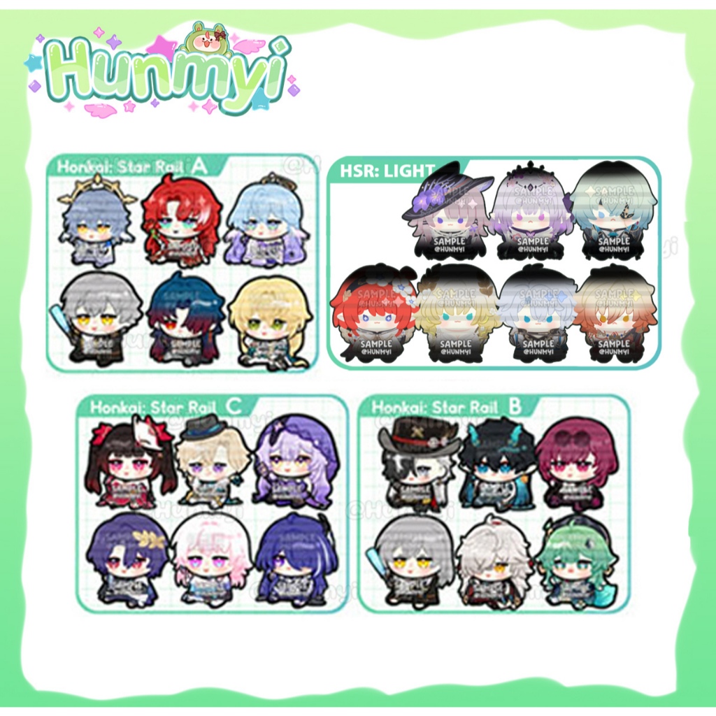 [GACHA Pea HSR] Standee mini 3cm bé xíu Honkai: Star Rail| by Hunmyi