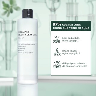 Nước Tẩy Trang Caryophy Sạch Sâu Giảm Mụn Da Nhạy Cảm Smart Cleansing Water Hàn Quốc 500ml