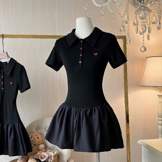 Đầm váy nữ Hidroshop váy polo đầm body cộc tay dáng xoè chữ A sang chảnh form ôm