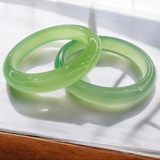 Vòng Tay Mã Não Xanh Lý Bản Hẹ Độ Sáng 5A Trong Đẹp Lắc Tay Đá Phong Thủy - Ngọc Trai Trường Thịnh