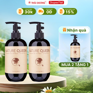 [MUA 2 TẶNG 1] Combo 3 chai dầu gội thảo dược cao cấp Nature queen 480ml dành cho tóc rụng,hỗ trợ mọc tóc-Sao Thái Dương