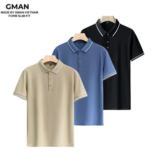 Combo 3 áo thun polo nam phối viền chất vải poly co giãn 4 chiều, Áo polo nam cổ bẻ thoáng mát thấm hút mồ hôi PL02