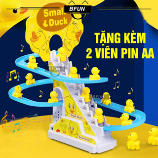 Vịt Leo Cầu Thang 3 - 6 - 9 Vịt Có Nhạc Đèn Vui Nhộn Tặng Pin - Đồ Chơi Cầu Trượt Vịt Vàng Leo Cầu Thang Cho Bé Bfun
