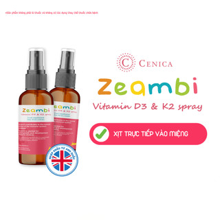 Vitamin D3K2 Zeambi dạng xịt, Chai 15ml - Bổ sung D3 và K2 cho trẻ