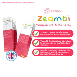 Vitamin D3K2 Zeambi dạng xịt, Chai 15ml - Bổ sung D3 và K2 cho trẻ