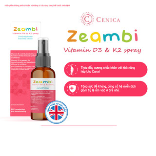 Vitamin D3K2 Zeambi dạng xịt, Chai 15ml - Bổ sung D3 và K2 cho trẻ