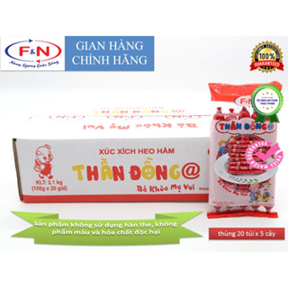 Xúc Xích Heo Hầm TĐ @) 21g x 5cây = 105g.Thùng 20Túi = 2.1 kg