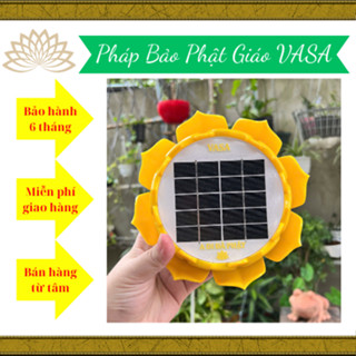 Máy Tụng Kinh Địa Tạng Năng Lượng Mặt Trời Sen Vàng VASA, Đường Kính 15Cm, Âm Thanh To Rõ