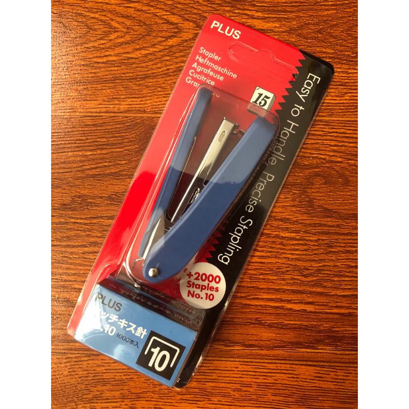 Dập gim Plus/ Penko tặng 2 hộp đạn gim, vỉ dập gim, máy bấm gim số 10 gim giấy vở Penko Plus