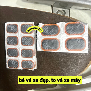 Miếng vá săm xe đạp, xe máy (Hộp bao gồm 1 tuýp keo+ 24 miếng vá)