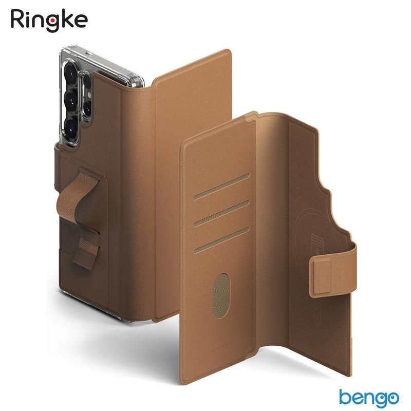 Ví từ tính RINGKE Folio Grip Wallet Magnetic cho S25 Ultra/S24 Ultra