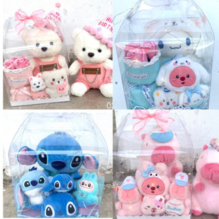 Set hộp quà tặng gấu kèm hoa, quà sinh nhật, bạn thân,quà tặng bạn trai