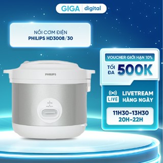Nồi cơm điện nắp gài Philips 1.8 lít HD3008/30 - Công suất 780W - Chính Hãng