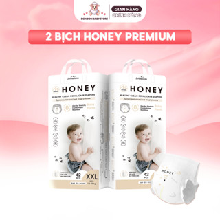   2 BỊCH  Tã Bỉm Dán Quần Honey Premium Chính Hãng Đủ Size Cho Bé Thoải Mái 4-20kg 
