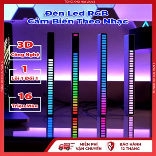 Đèn nháy theo nhạc Led RGB cảm ứng âm thanh , 32 hạt Led 16 triệu màu, đèn trang trí decor phòng bảo hành 12 tháng
