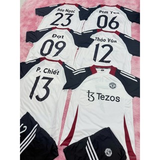 Áo bóng đá MU - Man united in theo yêu cầu, vải thun lạnh, logo áo quần thêu, #Lenhansport