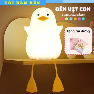  Đèn ngủ  con vịt đèn ngủ để bàn cảm ứng TBD022  đèn led decor phòng ngủ cute silicon mềm kiểu dáng dễ thương trang trí 