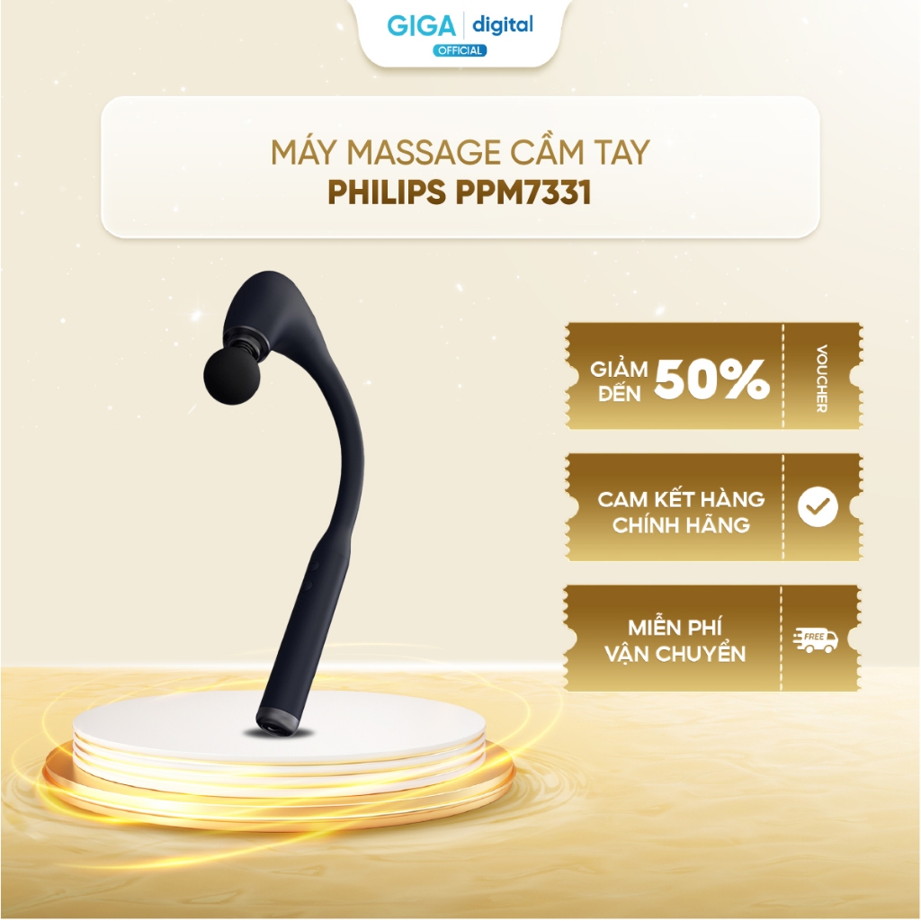 Máy massage cầm tay Philips PPM7331 - 5 cấp độ - 4 đầu phụ kiện