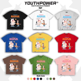 Áo Thun Boxy VACA YOUTHPOWER Form Rộng Nam Nữ Oversize Unisex Cotton 2 Chiều 250gsm Cổ tròn Local Brand Việt Nam
