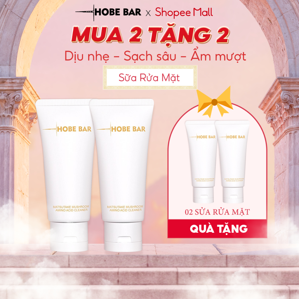   Mua 2 Tặng 2  Sữa rửa mặt HOBEBAR giảm mụn giảm dầu làm sạch chuyên sâu và trắng sáng cho mọi loại da - 50ml 