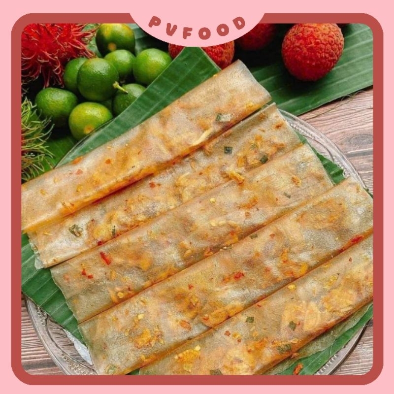 [XẤP 10 BỊCH] Bánh Tráng Cuốn Hành Phi – Dẻo Dai Cay Nhẹ – Ăn Vặt Ngon Giá Rẻ PV FOOD