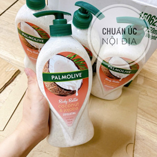 [750ml HSD 2029] Sữa tắm tẩy Tế Bào chết Palmolive Coconut & Jojoba Úc hương dừa, Bơ và dầu jojoba
