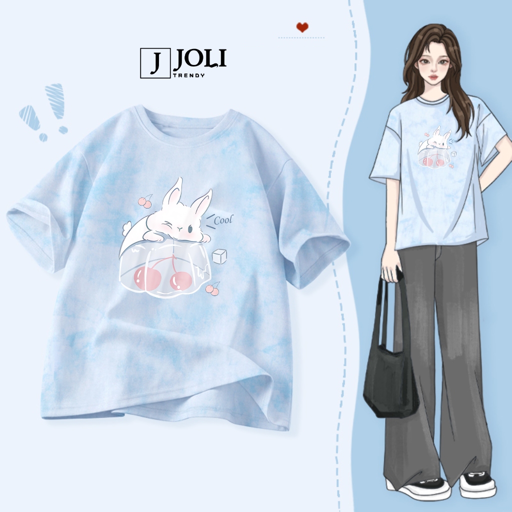 Áo Thun Loang, Áo Phông Nam Nữ Unisex Tay Lỡ By JOLI BST Loang Xanh In Hình Chất Cotton Form Rộng J Joli Trendy | BigBuy360 - bigbuy360.vn