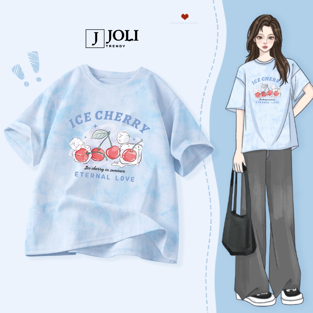 Áo Thun Loang, Áo Phông Nam Nữ Unisex Tay Lỡ By JOLI BST Loang Xanh In Hình Chất Cotton Form Rộng J Joli Trendy | BigBuy360 - bigbuy360.vn