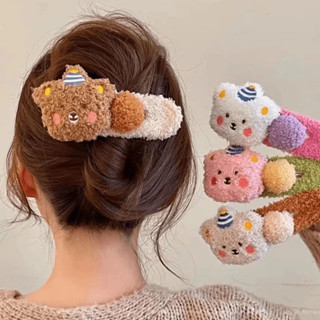 Kẹp Tóc  Gấu bông pudding HINAKY  kẹp tóc mỏ vịt dễ thương kẹp tóc lớn (S8 )(T1-KHO1)