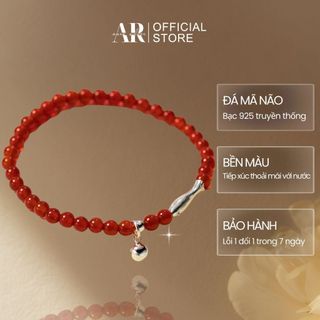  Vòng tay nữ đá Apatit mã não lắc tay chuỗi bạc 925 may mắn-AURA SILVER-LT17 