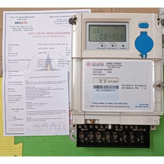 [Ảnh thật] Công tơ Hữu Hồng 3 pha đa chức năng 1 biểu giá DTS27 5(100)A