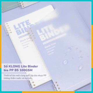 Sổ Lite Binder Dash Line, Dash Caro bìa PP còng nhựa 2 đầu B5 120 trang 100/76; MS: 806, 807