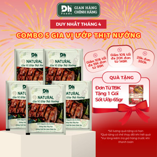 Combo 5 gói natural gia vị ướp thịt nướng 10gr Dh Foods gia vị ướp sẵn tiện lợi