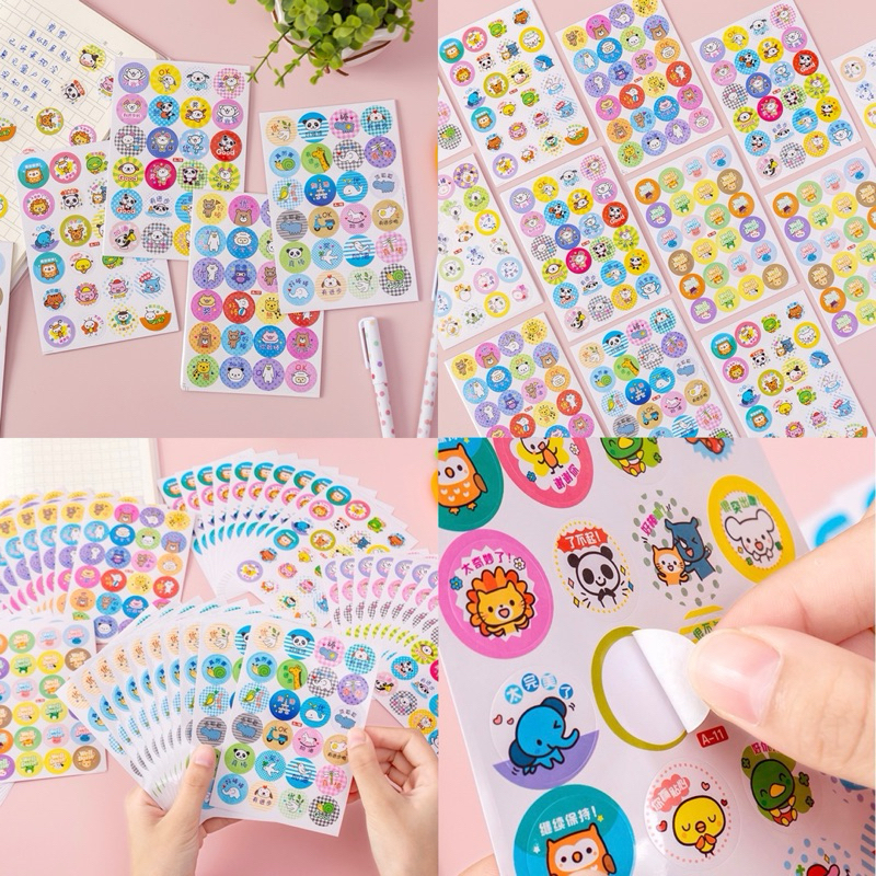 [COMBO 50 TỜ] Hình dán sticker dán khen thưởng cho bé