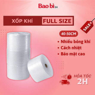   Siêu To  Cuộn xốp khí Xốp nổ gói hàng Bọc hàng - Dài 100m kích thước 40cm 50cm - Baobi24 