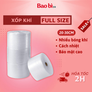   Siêu To  Cuộn xốp khí Xốp nổ gói hàng Bọc hàng - Dài 100m kích thước 20cm 30cm - Baobi24 