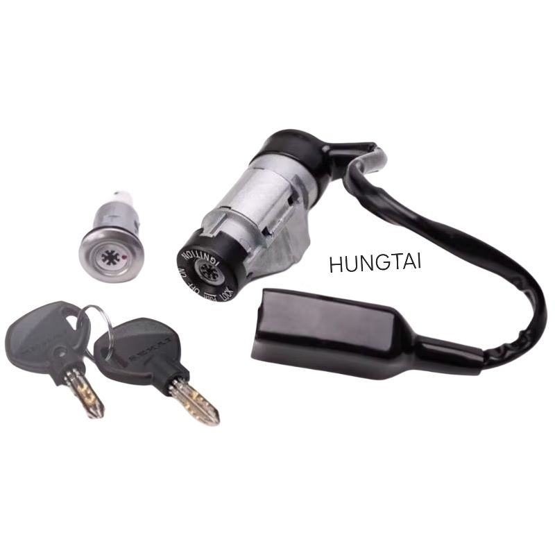 Bộ ổ khóa, công tắc điện 8 cạnh WAVE Thái, ALPHA, ZX... chống đoản