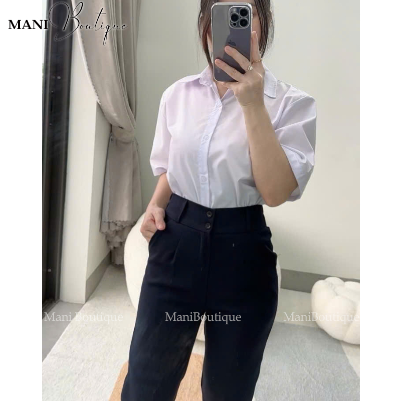 Quần Tây Nữ Đi Học 2 Nút Khuy Cúc Dọc Cài QD625 Lưng Cao Dáng Quần Baggy Vải Nữ Học Sinh Đi Học | BigBuy360 - bigbuy360.vn