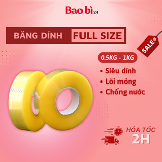 Băng Dính Đóng Hàng 0.5kg và 1kg - [Lõi Mỏng] - Baobi24