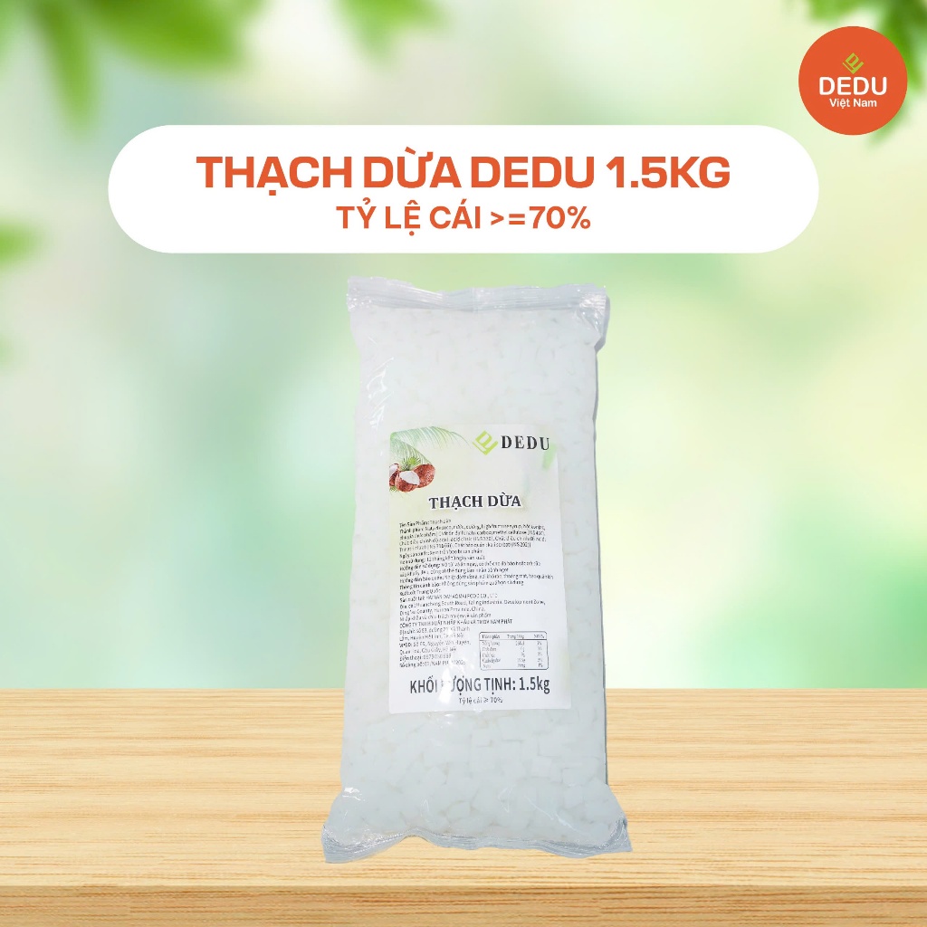 Thạch dừa dedu túi 1,5kg
