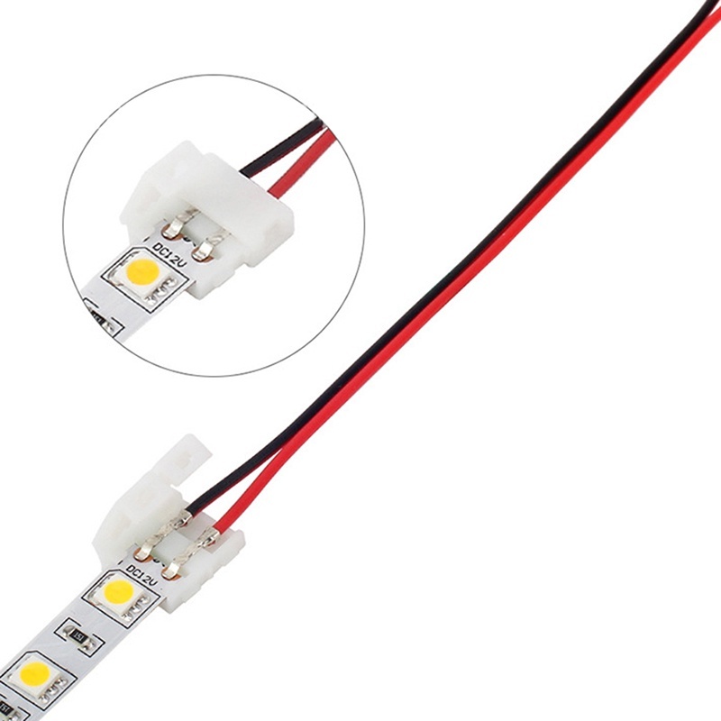 Đầu nối LED Neon, kẹp nối LED dây 5V-12V-24V 2pin - nối thẳng