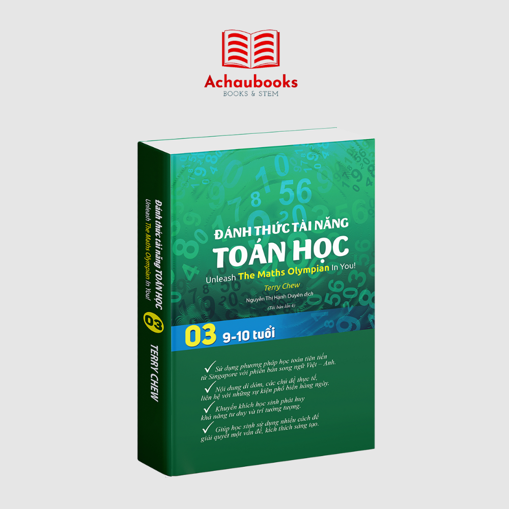 Sách Đánh thức tài năng toán học 3 sách toán lớp 3 toán lớp 4 bìa mềm 454 trang - Á Châu Books
