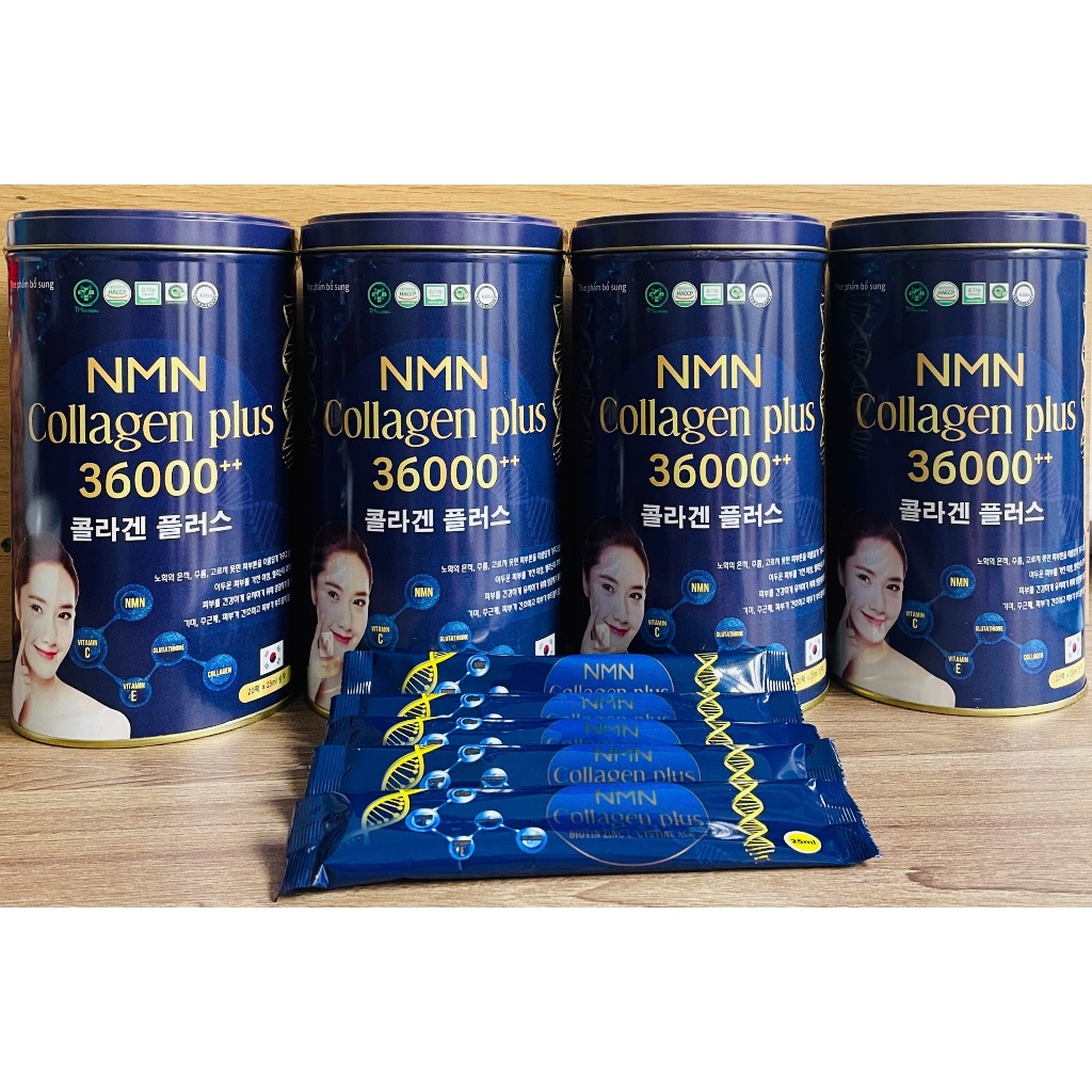NƯỚC UỐNG ĐẸP DA NMN COLLAGEN PLUS 36000++, HỘP THIẾT 20 GÓI X 25ML. GIÚP GIẢM THÂM NÁM, TÀN NHANG, 
