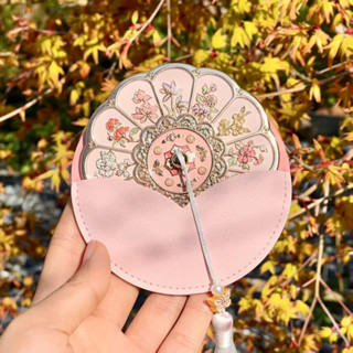 [Tặng Bao Da] Gương Cầm Tay Flower Cổ Điển Kim Loại Gương Trang Điểm Dành Cho Bạn Gái Quà Tặng