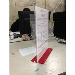 Bảng Menu Mica Đế Đỏ Cỡ A4, A5, A6