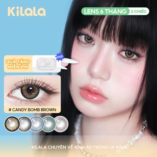  Kính áp tròng Kilala Xanh lá Candy Bomb Brown Màu xám Purple Taro Grey DIA 14.0 14.5mm lens cận 6 tháng có độ 0-7 